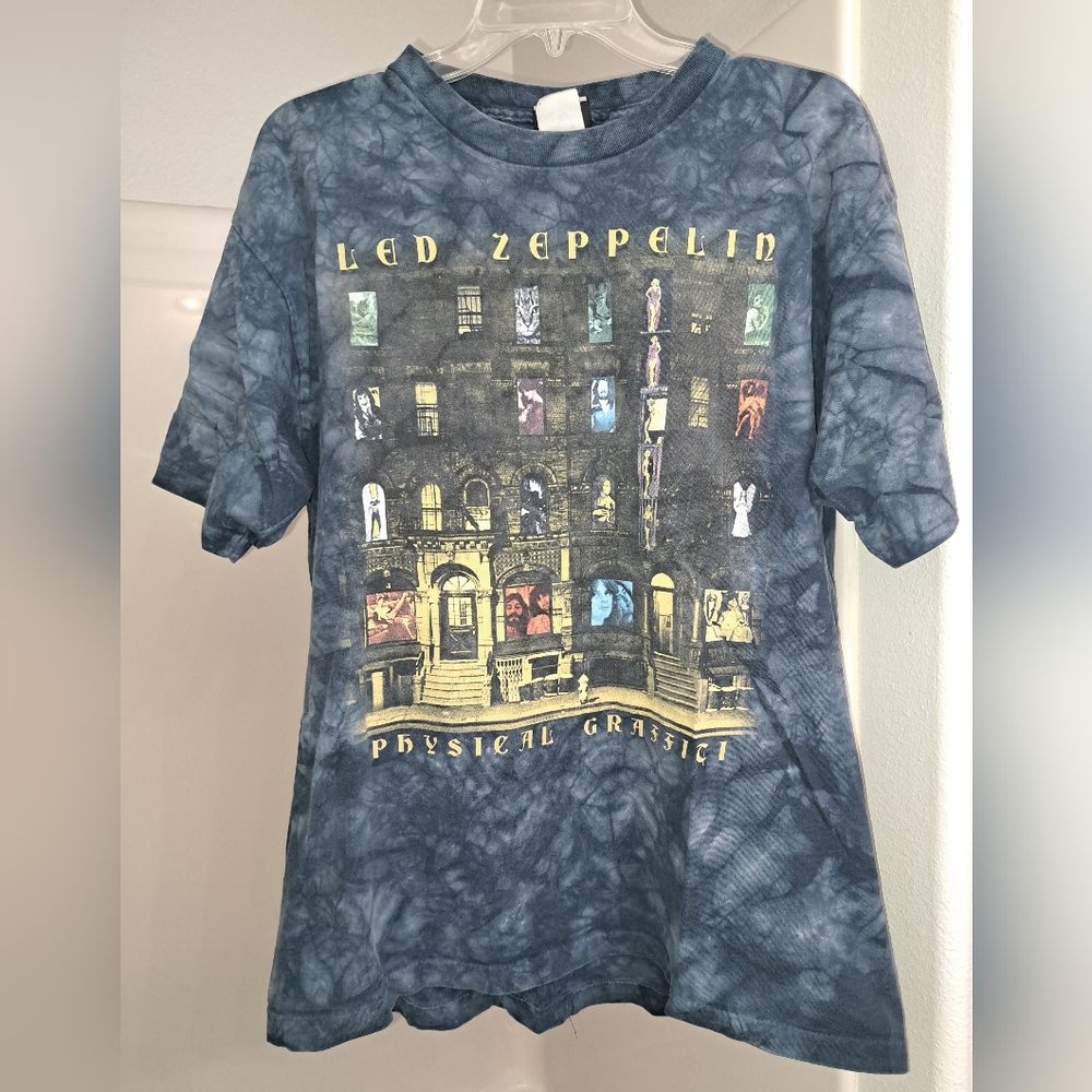 Liquid Blue Led Zeppelin Graphic Tee - Blue